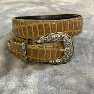 Florenzi Genuine Leather Snake Print Size 34 Belt‎